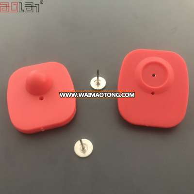 Mini Square RF Electronic Article Surveillance Tag of Anti-shoplifting Red