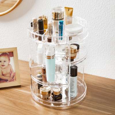 Makeup Organizer 360 Rotating plastic Cosmetics Storage Case Detachable Spinning Makeup Holder Storage